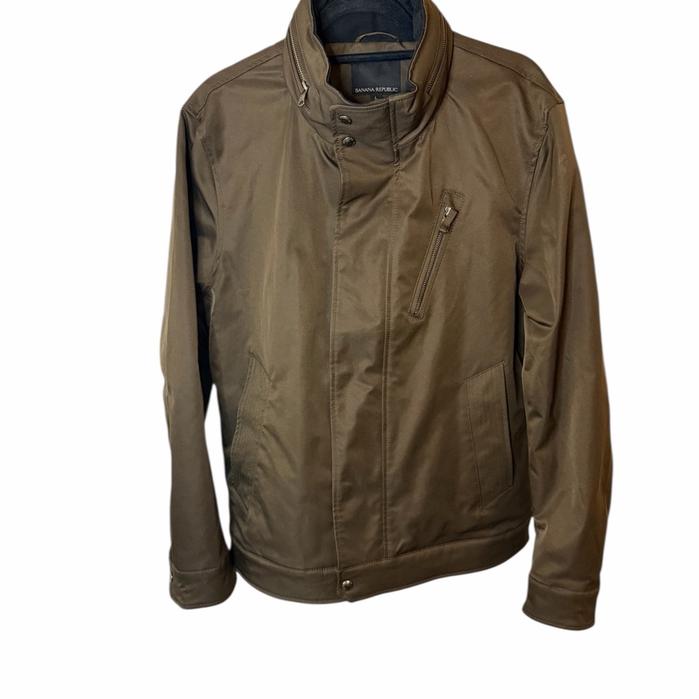 Banana Republic Utility Field Jacket | Hidden Zip Hood | Quilted Lined Large